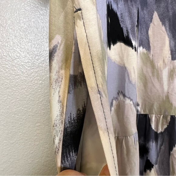 LOGO by Lori Goldstein Elbow Sleeve Dress Neutral Combo Size LP - Picture 3 of 11